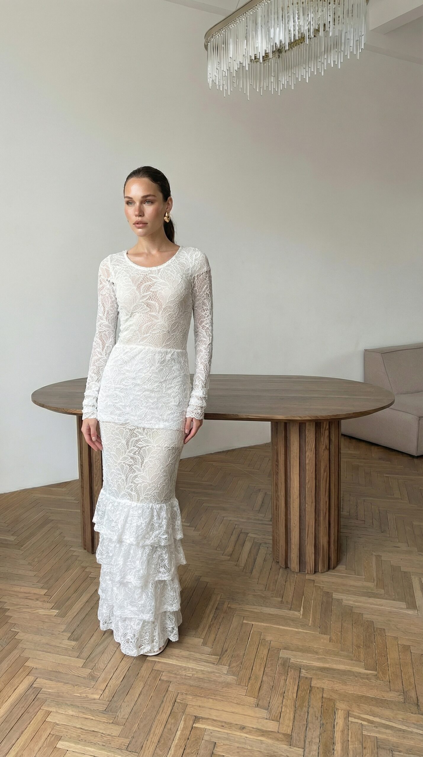 Сукня максі з гіпюру graceful charm